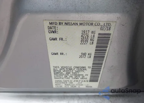2018 Nissan Altima 2.5 S from USA, damaged, VIN 1N4AL3AP1JC207169